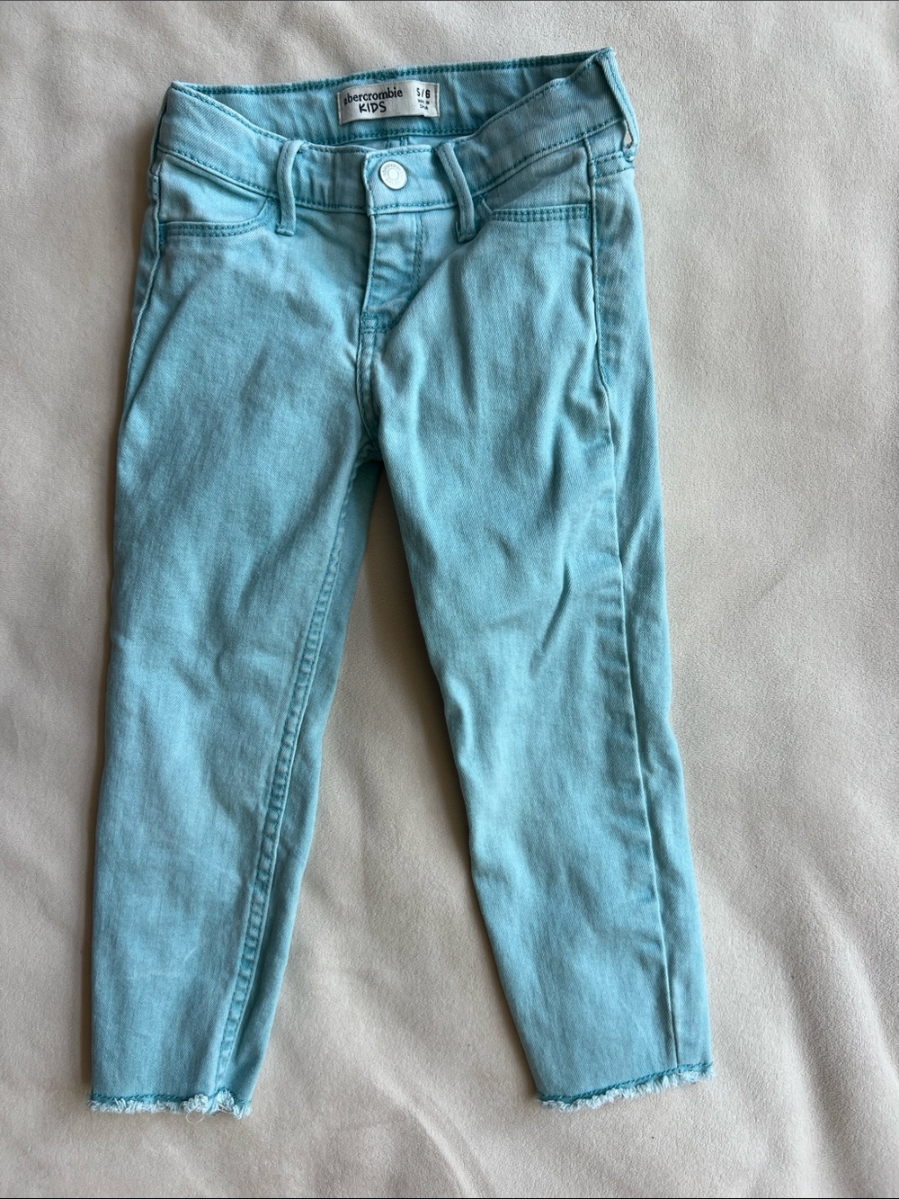 abercrombie kids aqua skinny jeans 5/6